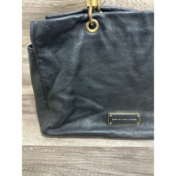 MARC BY MARC JACOBS COW LEATHER BLACK SATCHEL HANDBAG SHOULDER PURSE WOMENS - Picture 16 of 16